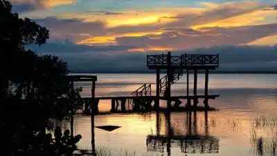 Bacalar Au Coucher Du Soleil